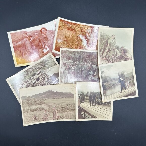 Lot of 8 Vietnam War Photographs Original Photos Marine Corps History Military